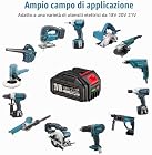 Foto di 1 batteria per utensili elettrici da 21 V, 4,0 Ah, batteria per tagliasiepi, tosaerba, soffiatore, decespugliatore, aspirapolvere ad alta pressione, tagliabordi, batteria di ricambio per Makita 18 V