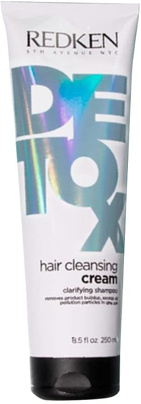 Redken Detox Hair Cleansing Cream Clarifying Shampoo For All Hair Types - Removes Buildup and Strengthens Hair Cuticle