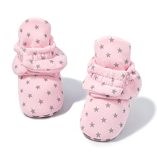 Image of Meckior Newborn Infant Baby Girls Boys Warm Fleece Winter Booties First Walkers Slippers Shoes