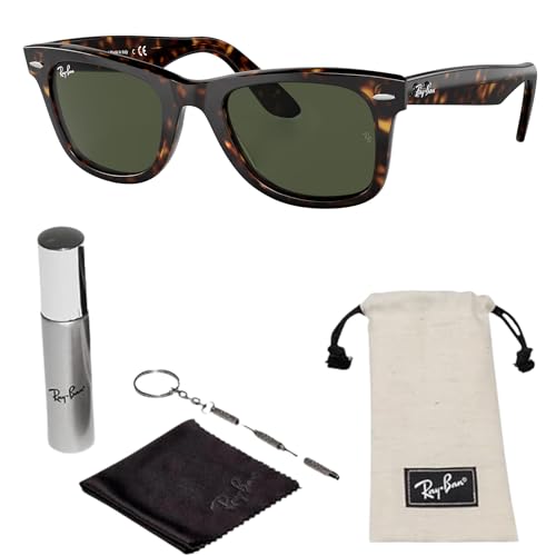 Image of Ray-Ban RB2140F ORIGINAL WAYFARER CLASSIC BIO-BASED LOW BRIDGE FIT Square Shape Sunglasses with Official RayBan Eyewear Kit