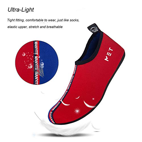 Image of WateLves Water Shoes for Womens Mens Barefoot Quick-Dry Aqua Socks for Beach Swim Surf Yoga Exercise New Translucent Color Soles