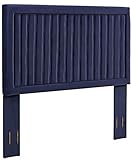 Crosley Furniture Grayson Upholstered Headboard, Full/Queen, Navy Microfiber