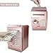 Suliper Electronic Piggy Bank Code Lock for Kids Baby Toy, Mini ATM Safe Coin Cash Banks Real Money Saving Box with Password, Auto Money Scroll for Children,Boys Girls Birthday Gift (Rose Gold)