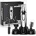 Produktbild BESTOPE Nasenhaartrimmer 4 in 1 USB Nasenhaarschneider Wiederaufladbare Nasen/Ohrhaarschneider Haartrimmer Nase/Bart Trimmer Augenbrauen Trimmer Wasserabweisendem mit USB Kabel für Männer (Blau)