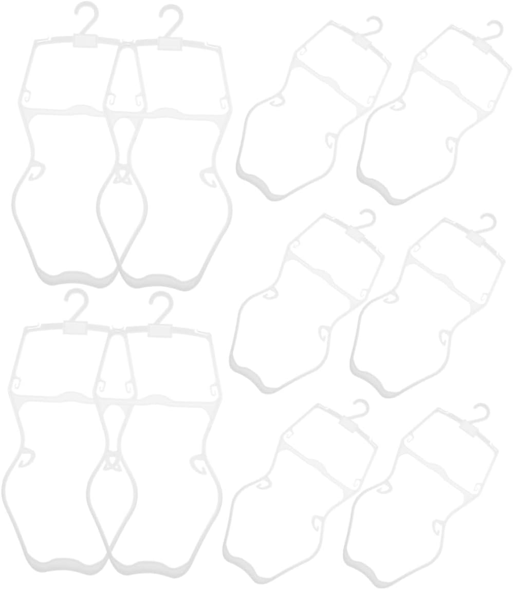 10 Pcs Swimsuit Hangers Body Shape Swimwear Display Rack White Plastic Clothes Hangers for Boys and Closet Organization
