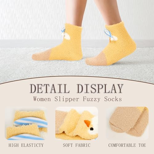 Image of Benefeet Sox Womens Girls Fuzzy Socks Cute Animal Cozy Soft Socks Funny Comfy Fluffy Slipper Socks Thick Plush Sleeping Socks