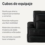 Amazon Essentials Juego de 4 Cubos para Viaje, Organizador de...