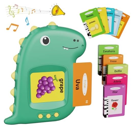 Tarjetas Flash Parlantes [112 Hojas 224 Palabras], Electight Juegos Educativos Montessori Infantiles para 3 4 5 6 Años, Tarjeta de Alfabetización Infantil, Cumpleaños Navidad (Español+Inglés)
