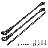 LRFHL 1/10 Crawler Driveshaft Stainless Steel SCX10 Drive Shaft for 1/10 RC Crawler LCG Rigs Sportys Scalers Capra SCX10 Pro 68-229mm, Black