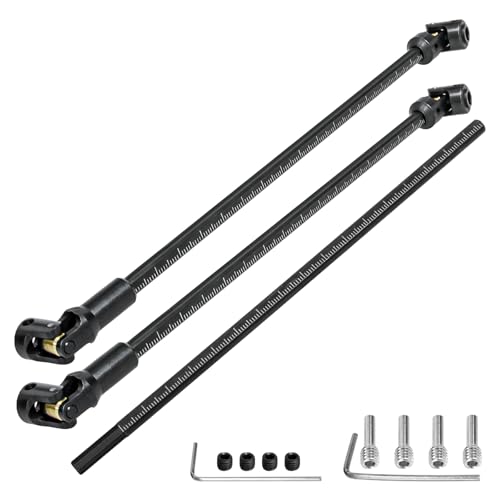 LRFHL 1/10 Crawler Driveshaft Stainless Steel SCX10 Drive Shaft for 1/10 RC Crawler LCG Rigs Sportys Scalers Capra SCX10 Pro 68-229mm, Black