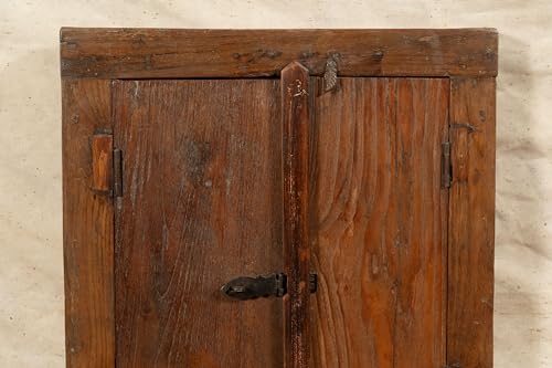 Biscottini Innentür Fenster L 50,5 x T 7,5 x H 60,5 cm - Holztür - Türen für Innen und Außen - Wohnkultur