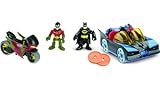 Fisher-Price Imaginext DC Super Friends Preschool Toy Batman Batmobile & Cycle Vehicle Set, 2 Figures, for Pretend Play Kids Ages 3+ Years