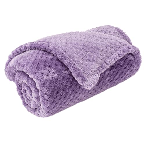 Image of Pet Blanket for Dogs or Cats - Warm Soft Fuzzy Plush Fleece Throw for Puppy, Kitten, Small, Medium, Large Pets - Bed, Couch, Sofa, Travel (M /32 inch x 40 inch, Iris)