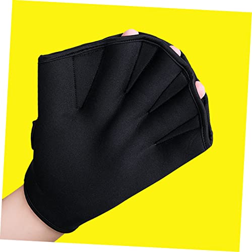 Happyyami 1 Par De Luvas Com Membranas Para Natação Mergulho E Fitness Luvas Sem Dedos Bolsa Dobráve