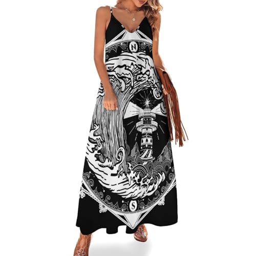 Robe longue d'été légère contre la chaleur | Robe maxi décontractée col V