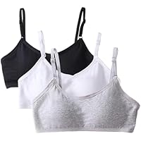 SEFIRST 3 Piezas Sujetador de Niña Algodón, Sujetador Deportivo