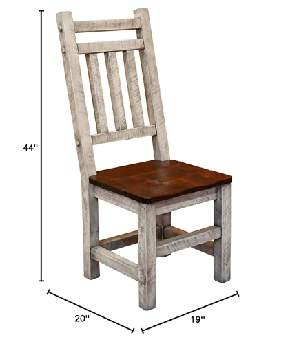Furniture-Barn-USA-Set-of-2-Farmhouse-Timber-Peg-High-Back-Dining-Room-Chairs-Thunder-White-and-Michaels-Cherry-Stain Furniture Barn USA Set of 2 Farmhouse Timber Peg High Back Dining Room Chairs Thunder White and Michaels Cherry Stain