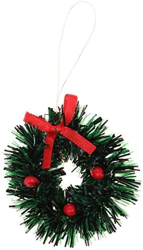12pcs Funny Mini Christmas Wreaths for 1/12 Dollhouse Christmas Crafts Door Décor - Image 5