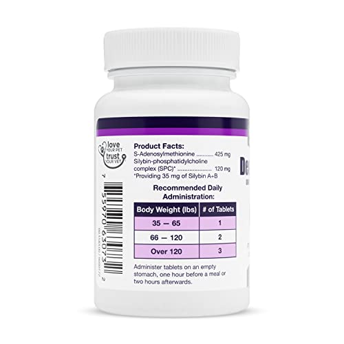 Nutramax Laboratories Denamarin Liver Health Supplement for Large Dogs - With S-Adenosylmethionine (SAMe) and Silybin, 30 Tablets(Pack of 1) - Thumbnail 2