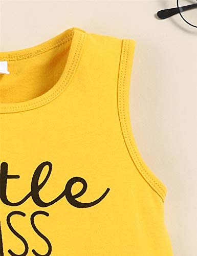 Image of Hipea Toddler Baby Girl Outfits Flower Tops Sleeveless Vest Shorts Headband Summer Clothes Set