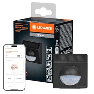 LEDVANCE SMART+ WiFi Outdoor-Bewegungsmelder, IP65, Kunststoff, dunkelgrau