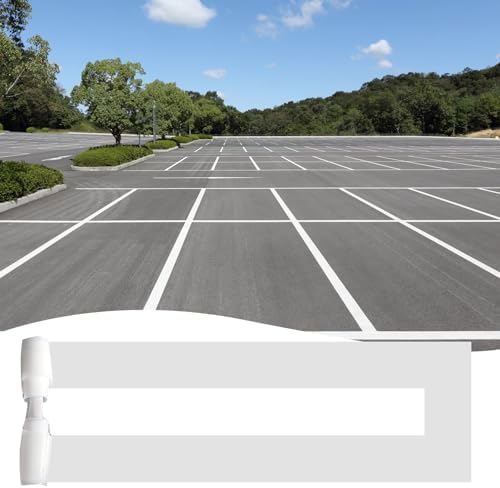 4 x 88 Inch Parking Lot Line Stencil, Silicone Foldable Reusable Line Stencil for Painting Parking Lot & Pavement Lines for Asphalt Concrete Pavement