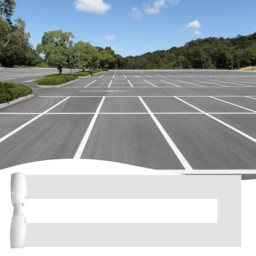 4 x 88 Inch Parking Lot Line Stencil, Silicone Foldable Reusable Line Stencil for Painting Parking Lot & Pavement Lines for Asphalt Concrete Pavement