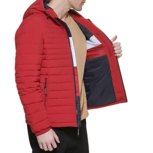 Image of Tommy Hilfiger Men's Stretch Poly Hooded Packable Jacket