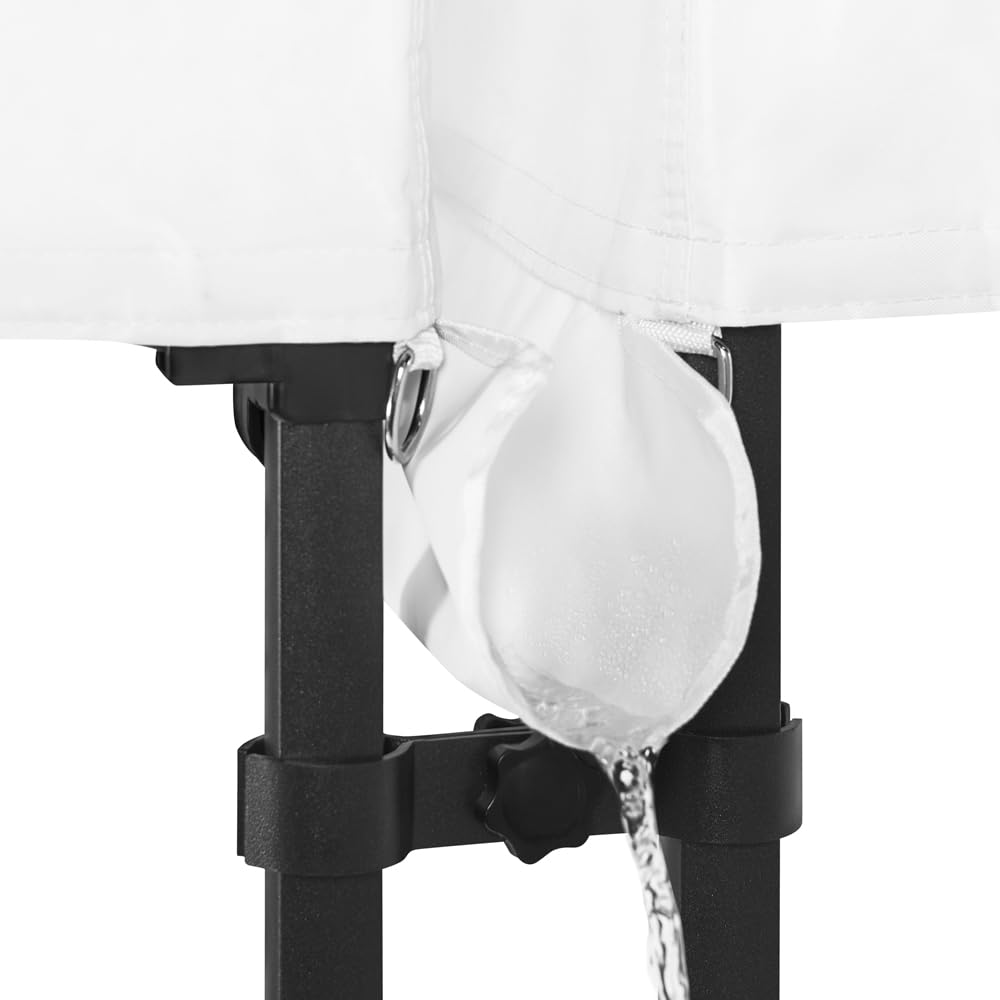 VONROC Gazebo da Giardino 6x4,5 m Easy‑Up – 2 Tende Party con 6 Pareti Laterali e Kit di Collegamento – Impermeabile 3000 PA, UV 50+, Struttura in Acciaio – Bianco
