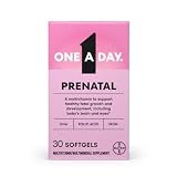One A Day Prenatal Vitamins- Folic Acid, Iron, Omega- 3 (DHA), Pregnancy Vitamins for Women, Prenatal Multivitamin for Mom and Baby Support, Pregnancy Must Haves 30 Ct (Packaging May Vary)