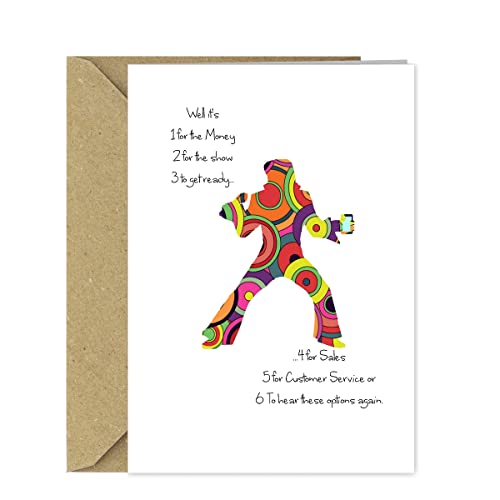Image of Funny Elvis Birthday Card for her/him - The King gives customer service