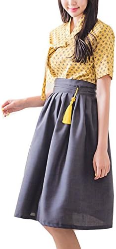 Amazon Co Jp 韓国ファッション チマチョゴリ カジュアルスカート ブラウス 春夏 ミモレ丈スカート フールセット セットアップ 生活韓服 Set 2 並行輸入品 服 ファッション小物