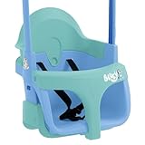 Mode baquet dès 12 mois, incluant barre en T et harnais pour une sécurité accrue tout en permettant plus d’autonomie pour l’enfant, Adapté aux premières balançoires en toute confiance