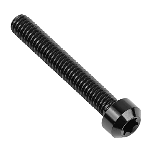 Image of Titanium Torx Square Head M6 x 10 15 20 25 30 35 40 45 50 60 65 70 80mm Screw Pack of 5 (Black, M6x40mm)