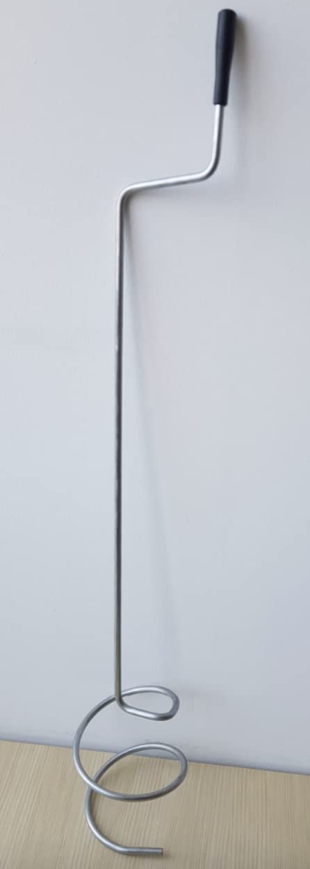 BAUER Kompostbelüftungsstab – 80 Cm, Verzinkter Stahl, Mit Griff, Spiralförmiges Ende Zum Umrühren