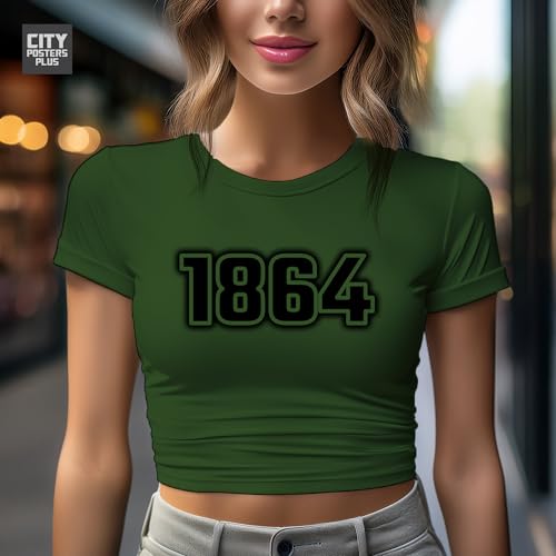Crop top confortable 1864 vert olive contre la chaleur