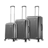 Viaggi Mia Italy Lucca Hardside Spinner 3pc Set, Black, One Size