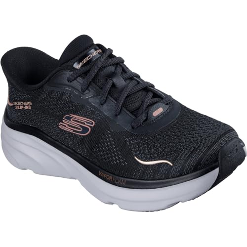 Baskets Skechers D'Lux Vapor femme noir pour soulager les pieds fatigués en marchant