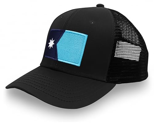 Image of International Tie State Hat for Men and Women, Adjustable Snapback Trucker Baseball Cap with Embroidered Patch