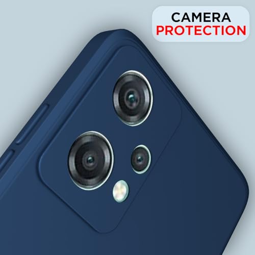 Image of Outlouders Back Cover for OnePlus Nord Ce 2 Lite 5G | Camera Protection | Durable Soft Matte Silicone Bumper Case (Blue)