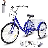 【ELECTRIC TRIKE FOR ADULT】 The 3 Wheel Family Electric Bike is not just a mode of transportation; it's a lifestyle choice. Whether you're a senior looking for a reliable way to get around or a young family seeking an eco-friendly means of transport, ...