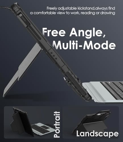 Image of Nilllkin Bumper Carry Go Backlit Keyboard Case with Handle for Apple iPad Pro 13 inch(M4)(2024)[Slide Camera Protection] Detachable Keyboard with Magic Trackpad & Foldable Kickstand