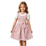 Kinder Dirndl Mädchen 2 Teilig Kinderdirndl Midi mit Dirndlschürzen
