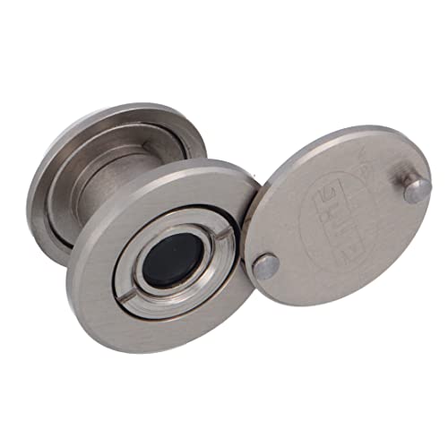 Amig - Türspion mit Super-Weitwinkel-Linse für Innen- und Außentüren, 4-14 Messing mit Matt-Chrom-Finish, Größen: Durchmesser 14 mm, Türstärke 15-25 mm