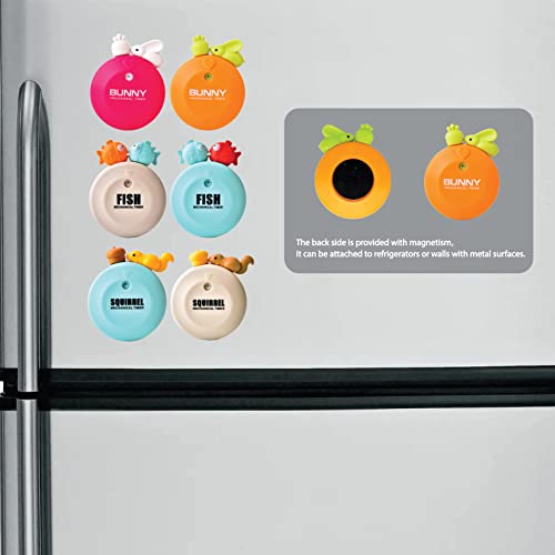 J-Artdope Timer For Kids,Magnetic Kitchen Timer,60-Minute Visual Timer,Cute Mechanical Timers For Classroom,Cooking,Reading,Gym,(Squirrel)-2 Pack #TOP3
