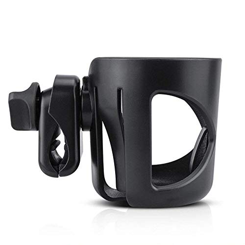 Soporte universal para vasos, porta vasos para cochecitos, 360 grados Rotación universal Soporte para botellas ajustable y adecuado para la mayoría de los cochecitos Sillas de ruedas Rollers Bicicleta