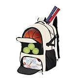 GuaShuo Sport Backpack - Multifunctional Sports Bag for Tennis, Badminton, Basketball etc, With shoe compartment (501-mbai)