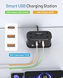 Travel Extension Lead, FDTEK 2 Way Power Strip with Retractable USB C Cable and 3 USB Slots, Small UK Extension Socket with 1.5M Cable for Travel Home Office Camping Cruise - Image 5