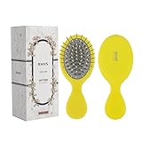 RHOS Mini Travel Hair Brush for Women/Men/Kids - Pocket Detangler Brush for Wet and Dry Hair - Trave