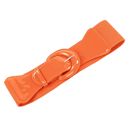 Grace Karin Women Gothic Wide Belt For Punk Skirt Retro Belt (S,Orange) #TOP3